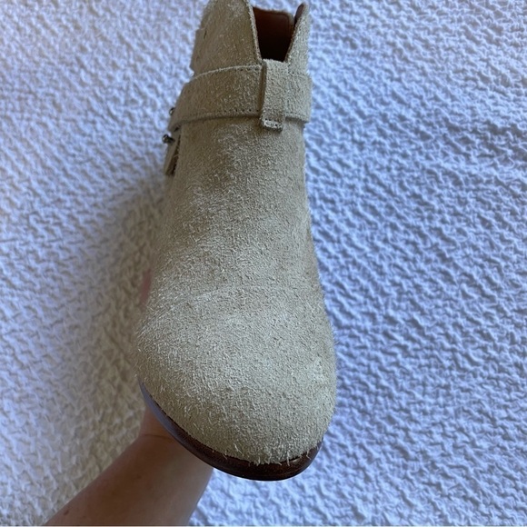 NWOT Rag & Bone Harrow Suede Stacked Heel Bootie Tan Camel Size 8.5 (38.5) - Picture 9 of 17